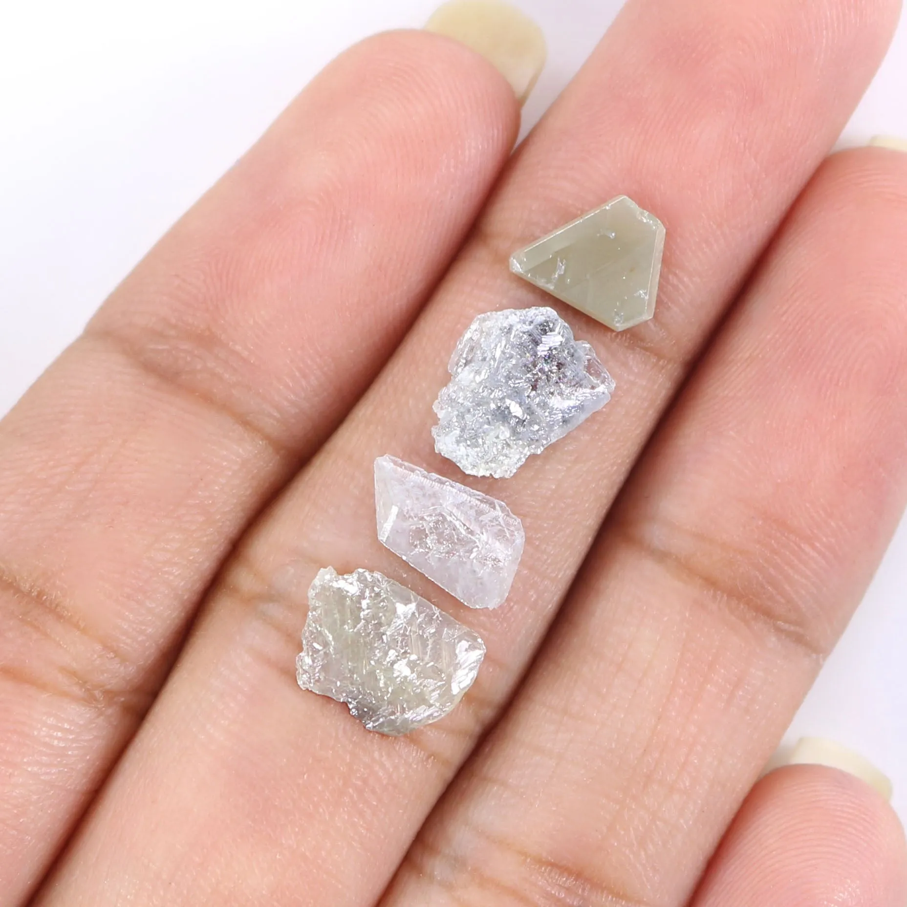 Natural Loose Slice Grey Color Diamond 2.04 CT 7.00 MM Slice Shape Rose Cut Diamond L8931