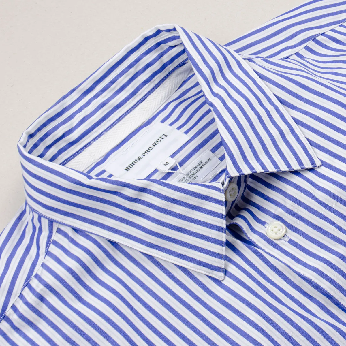 Norse Projects - Hans Classic Stripe Shirt - Blue/Grey Stripe