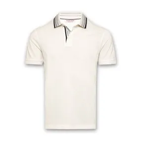 Orlebar Brown - Dominic Stripe Polo in White Sand