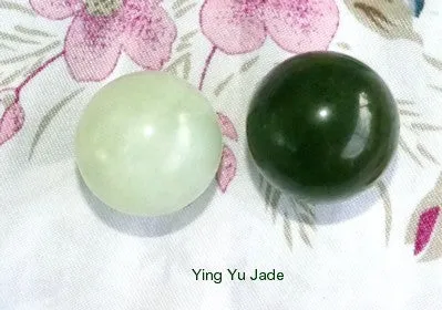 Pair Jade Yin Yang Ben Wa Kegel  Yoni Balls  (Undrilled)