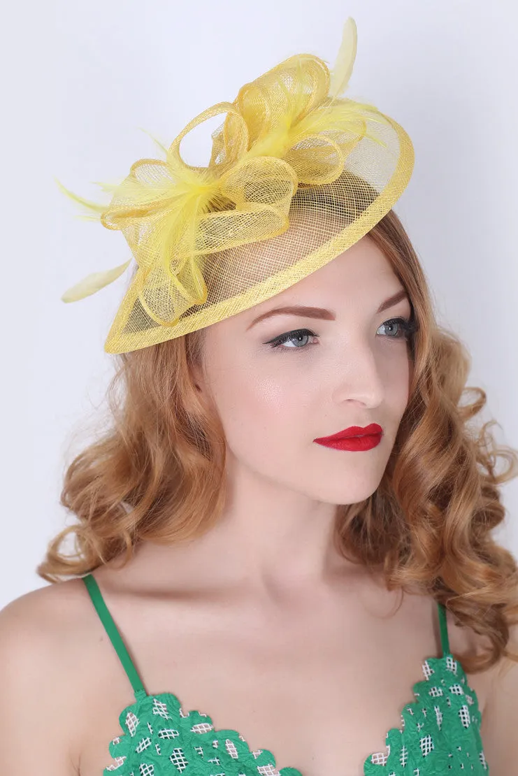 Penny Fascinator - Yellow