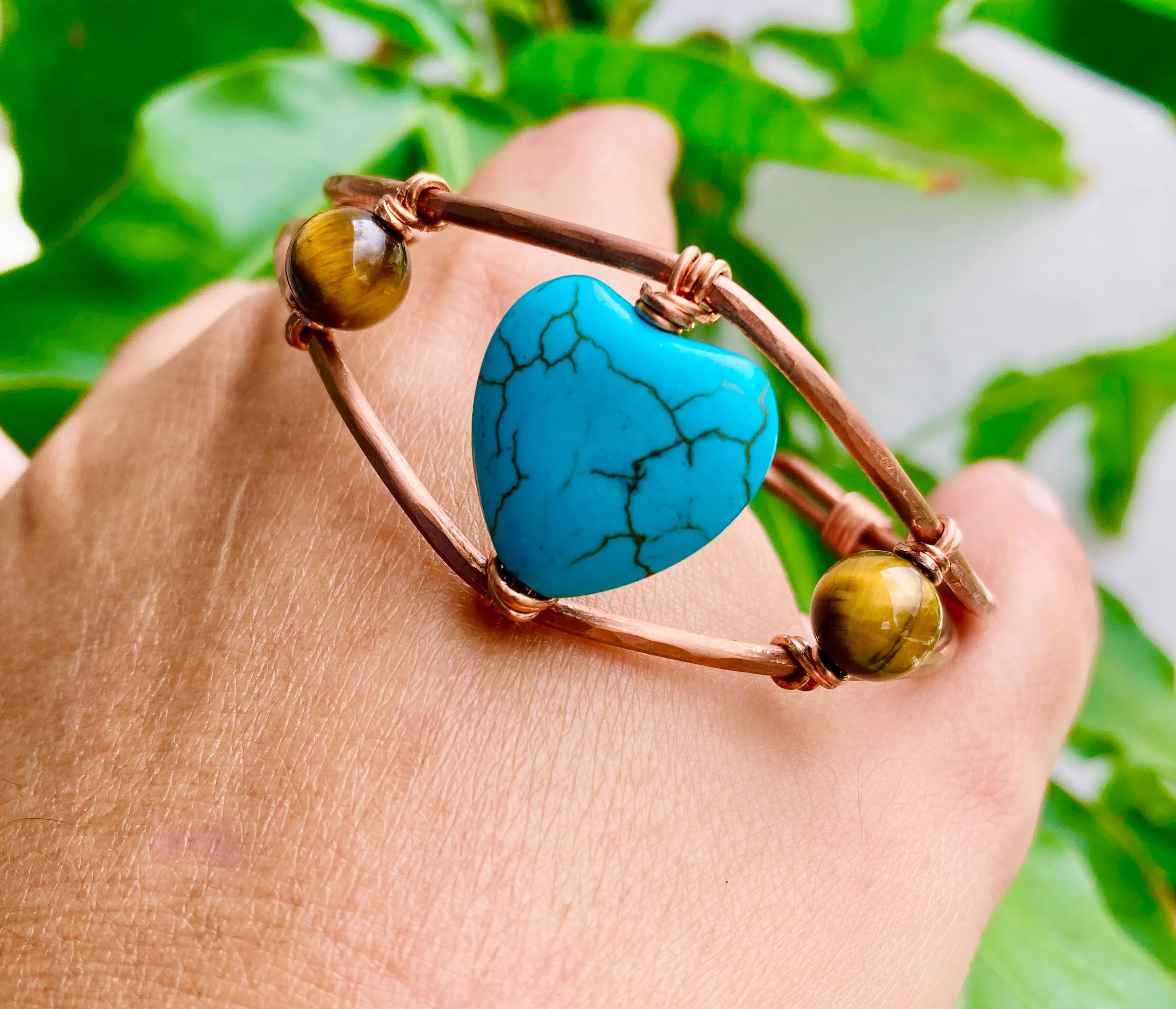 Peruvian Tiger Heart Bangle