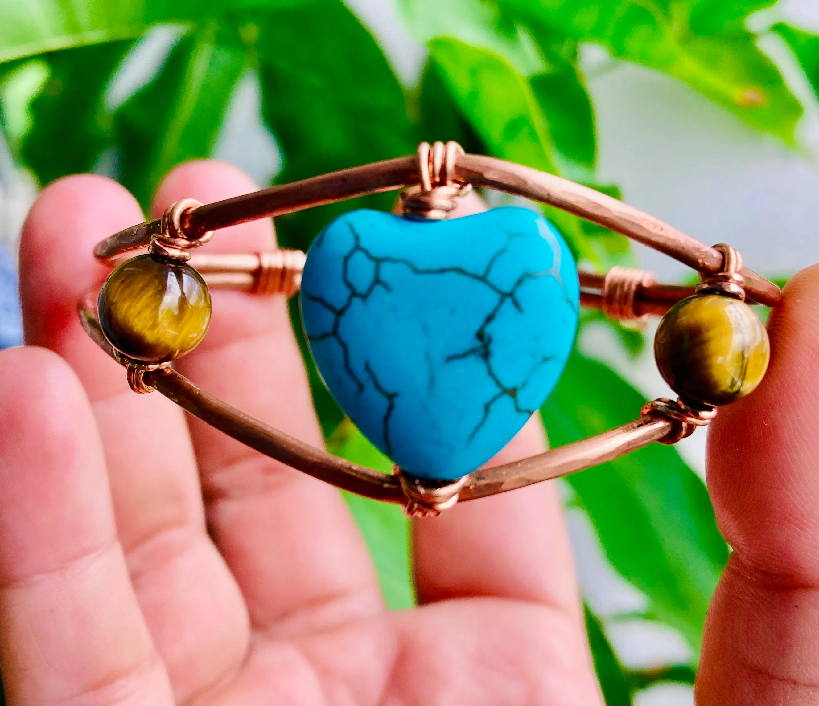 Peruvian Tiger Heart Bangle