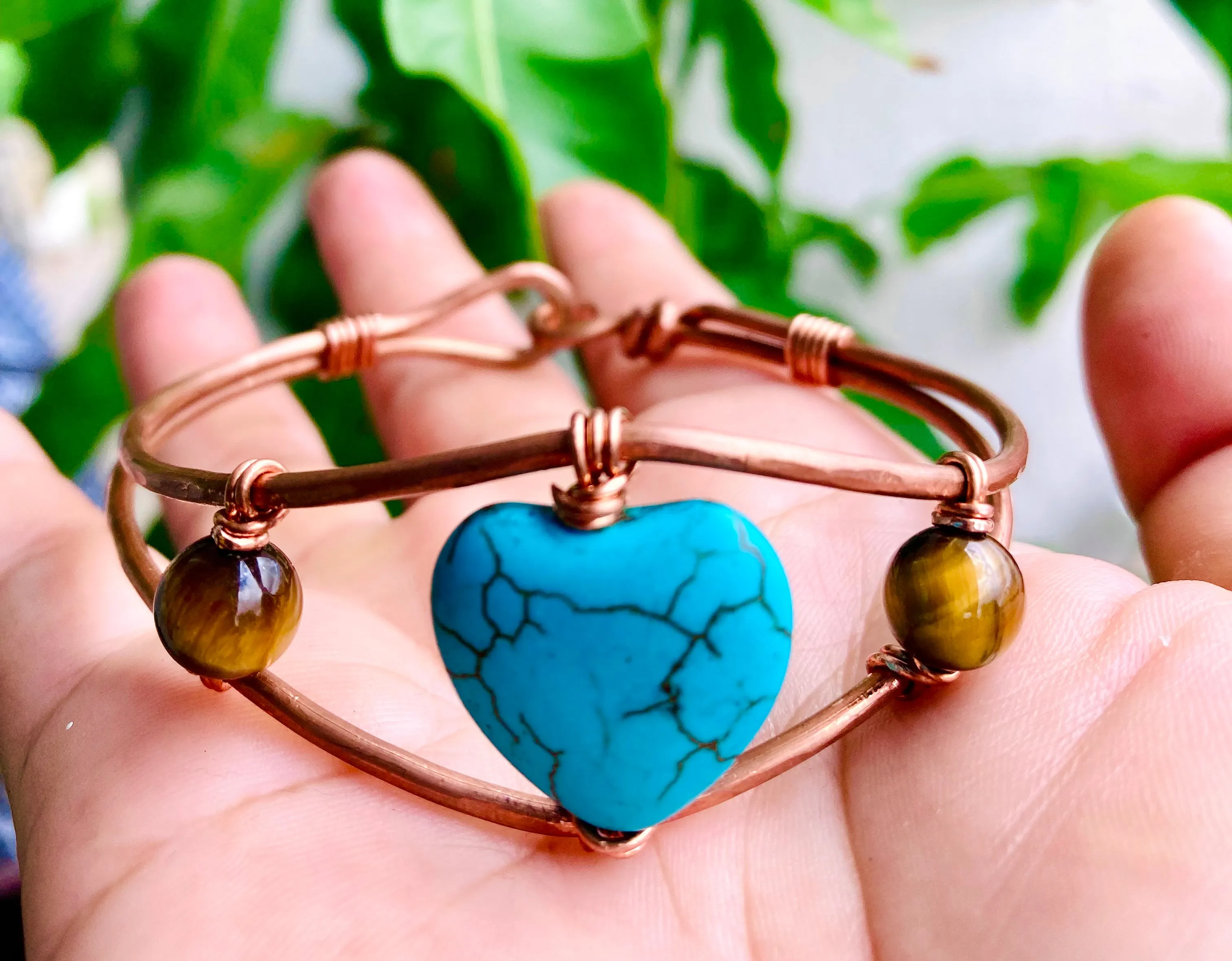 Peruvian Tiger Heart Bangle