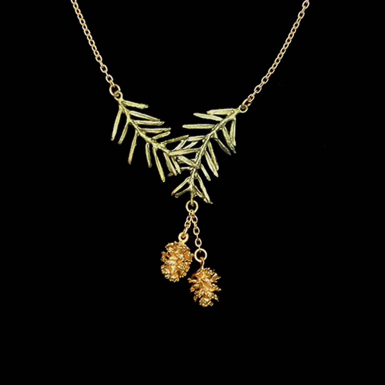 Pine Needle 16 Inch Adjustable Pendant Necklace by Michael Michaud