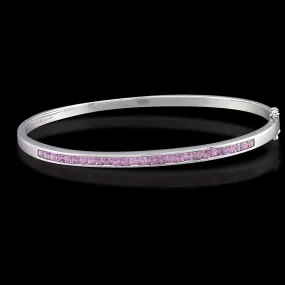 Pink Sapphire Gold Bangle