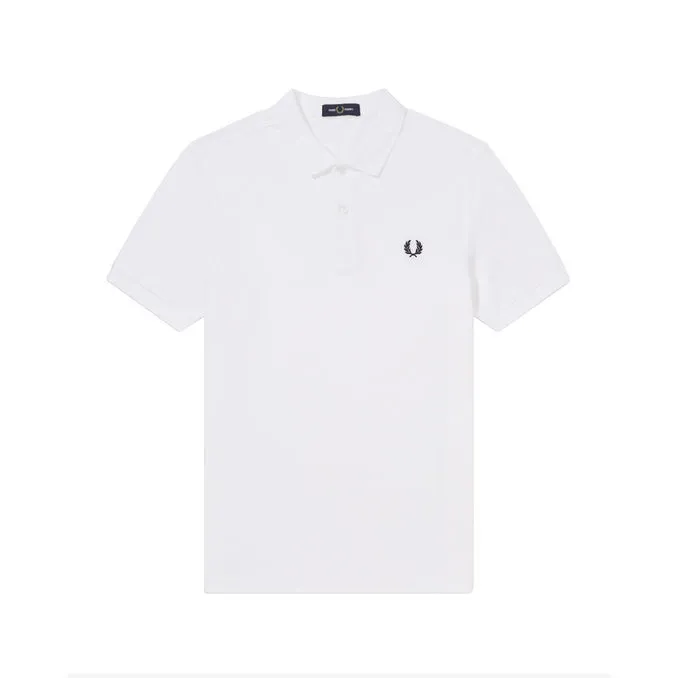 PIQUET POLO SHIRT WITH SMALL LOGO Man White