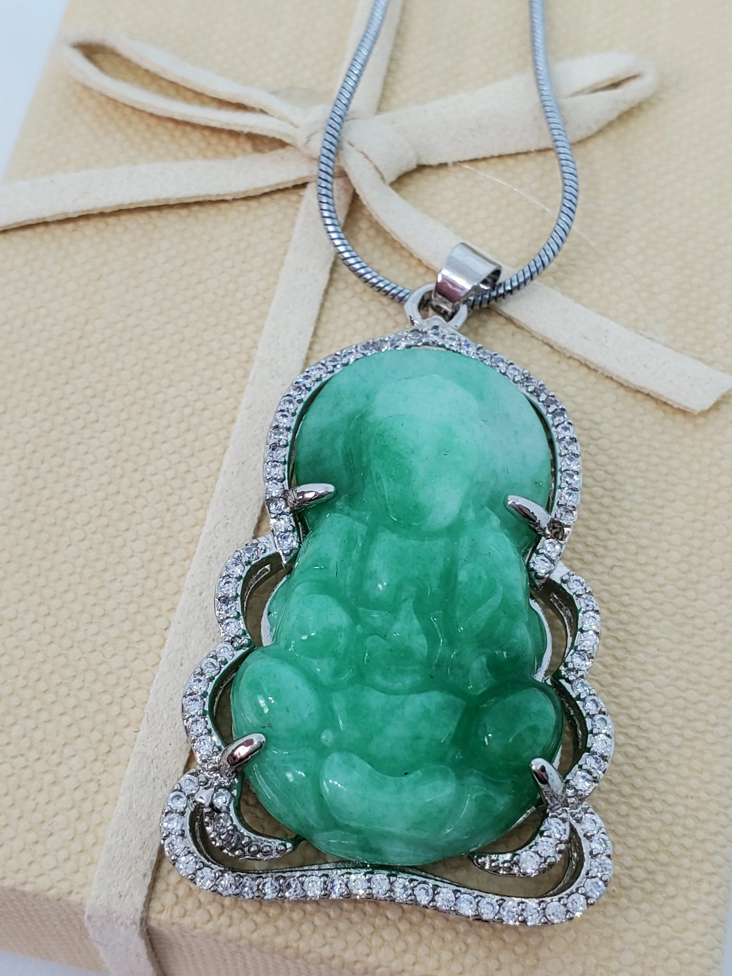 Real Jade Budha Neckalce