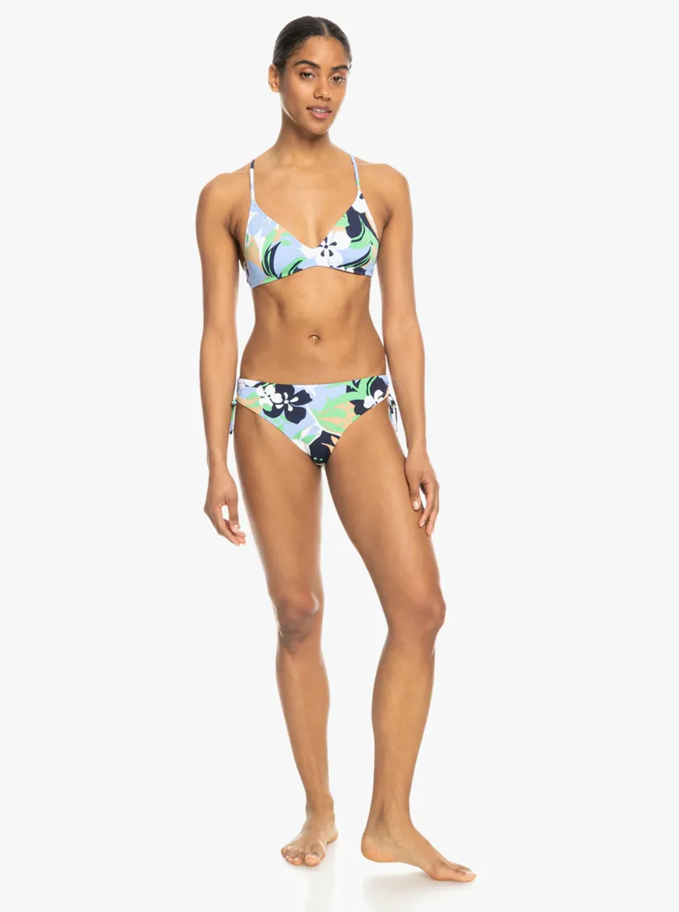 ROXY PRINTED BEACH CLASSICS HIPSTER SIDE TIE BIKINI BOTTOM