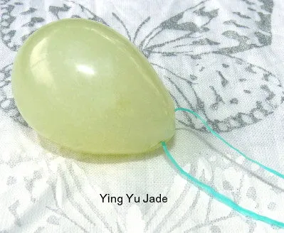 Sale- Jade Yin Light Green Egg for Women Kegel Exercise Medium Size-Drilled with Hole