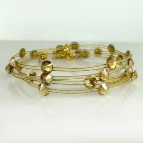 Seasonal Whispers Bangles Set of 4 in Gold Gold Swarovski Crystals 3864