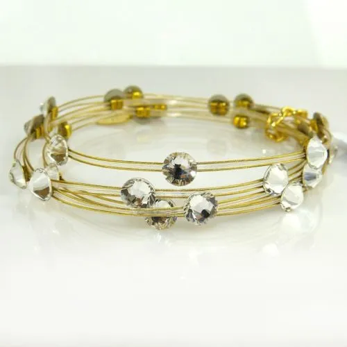 Seasonal Whispers Bangles Set of 4 in Gold Gold Swarovski Crystals 3864