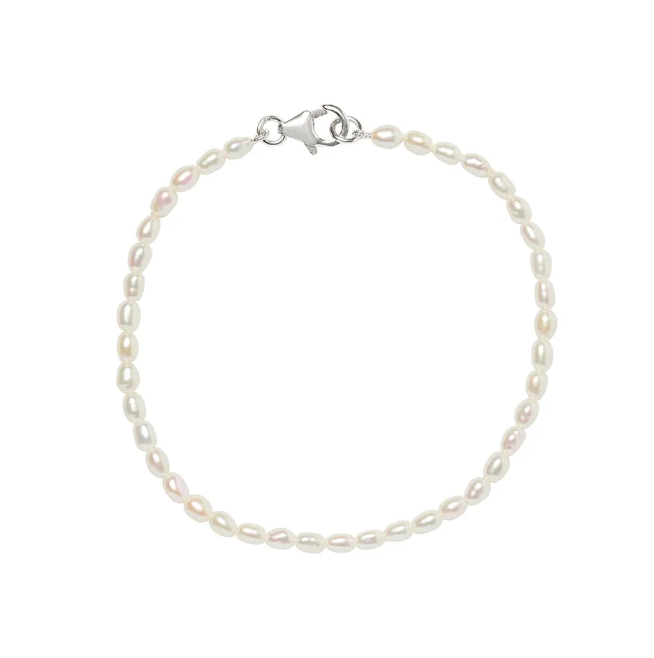 Seed Pearl Bracelet White