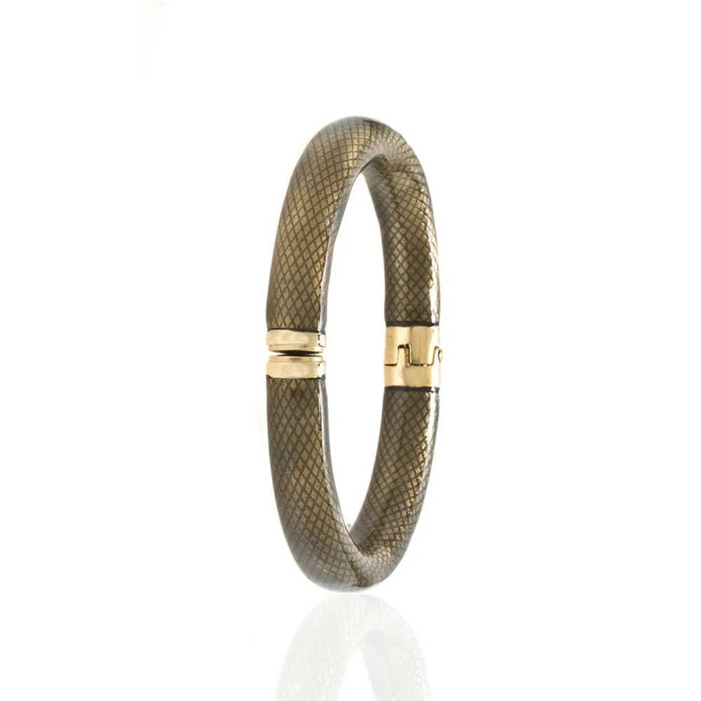 Snakeskin Translucent Black Bangle Bracelet