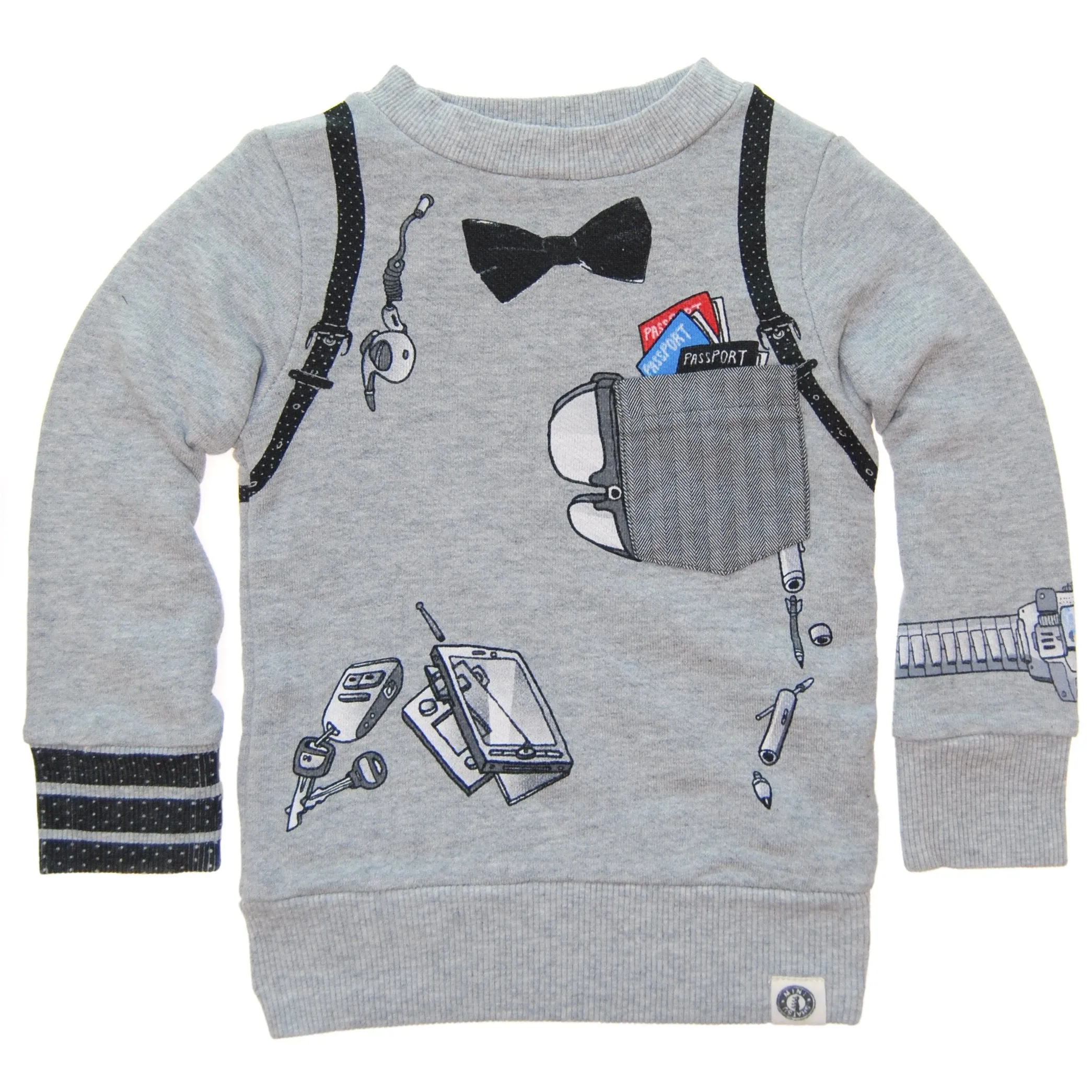 Spy Gadgets Baby Sweatshirt by: Mini Shatsu