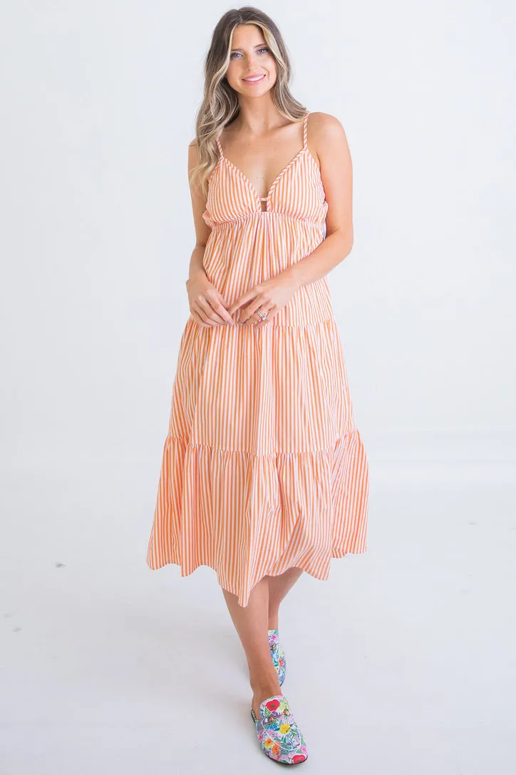 Stripe Poplin Cami Dress