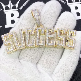 SUCCESS VVS CZ Hip Hop Bling Iced Out Pendant