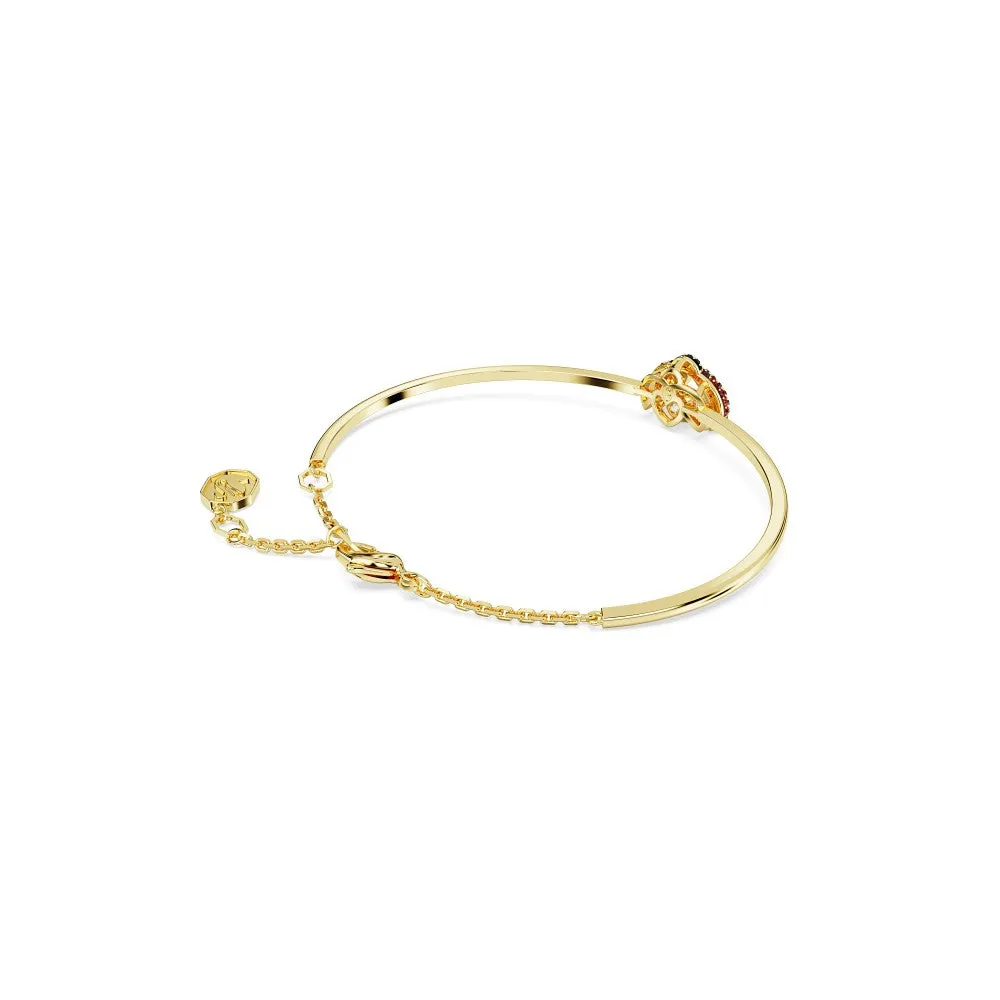 Swarovski Idyllia Ladybug Bangle Bracelet - Red, Gold-Tone Plated