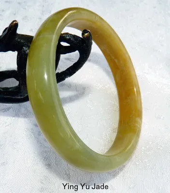 Sweet Earth Natural Color Chinese Jade Bangle 53.5mm (NJ2221)