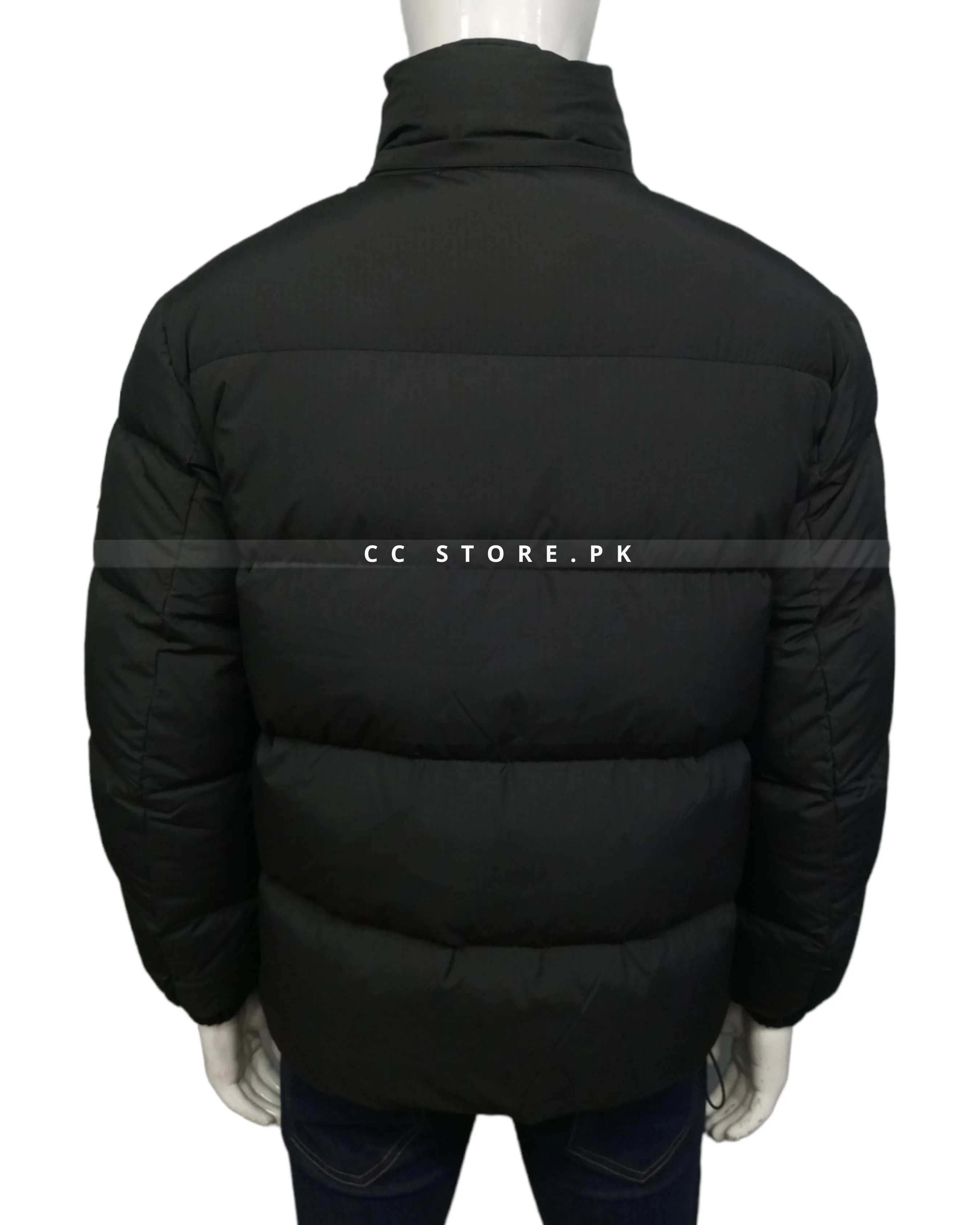 TH Black Puffer Jacket with Removable Hood