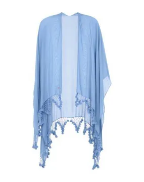 Twinset Women Capes & ponchos Slate blue ONESIZE INT