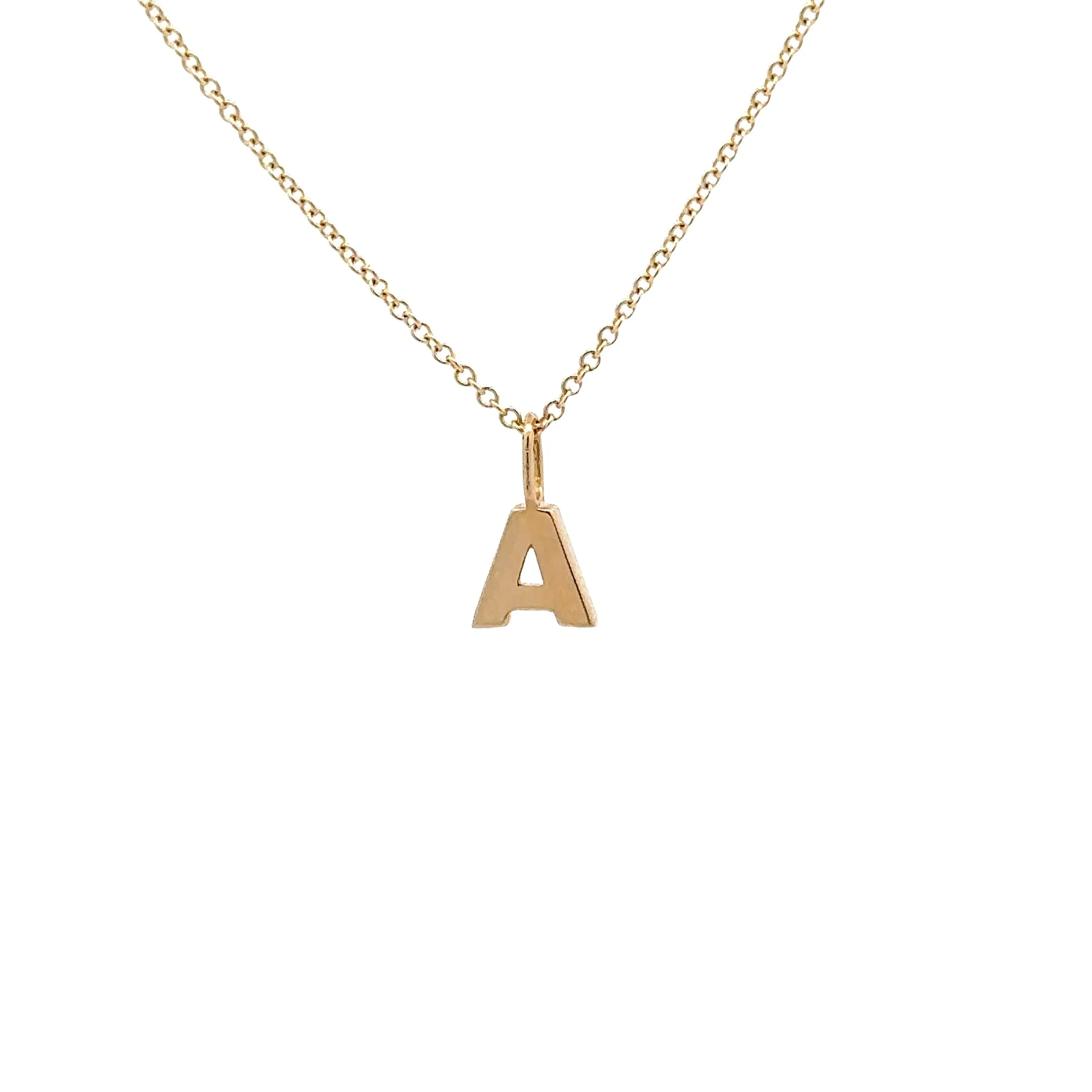 WD1306 14kt Yellow Gold Uppercase A-Z Letter Pendants