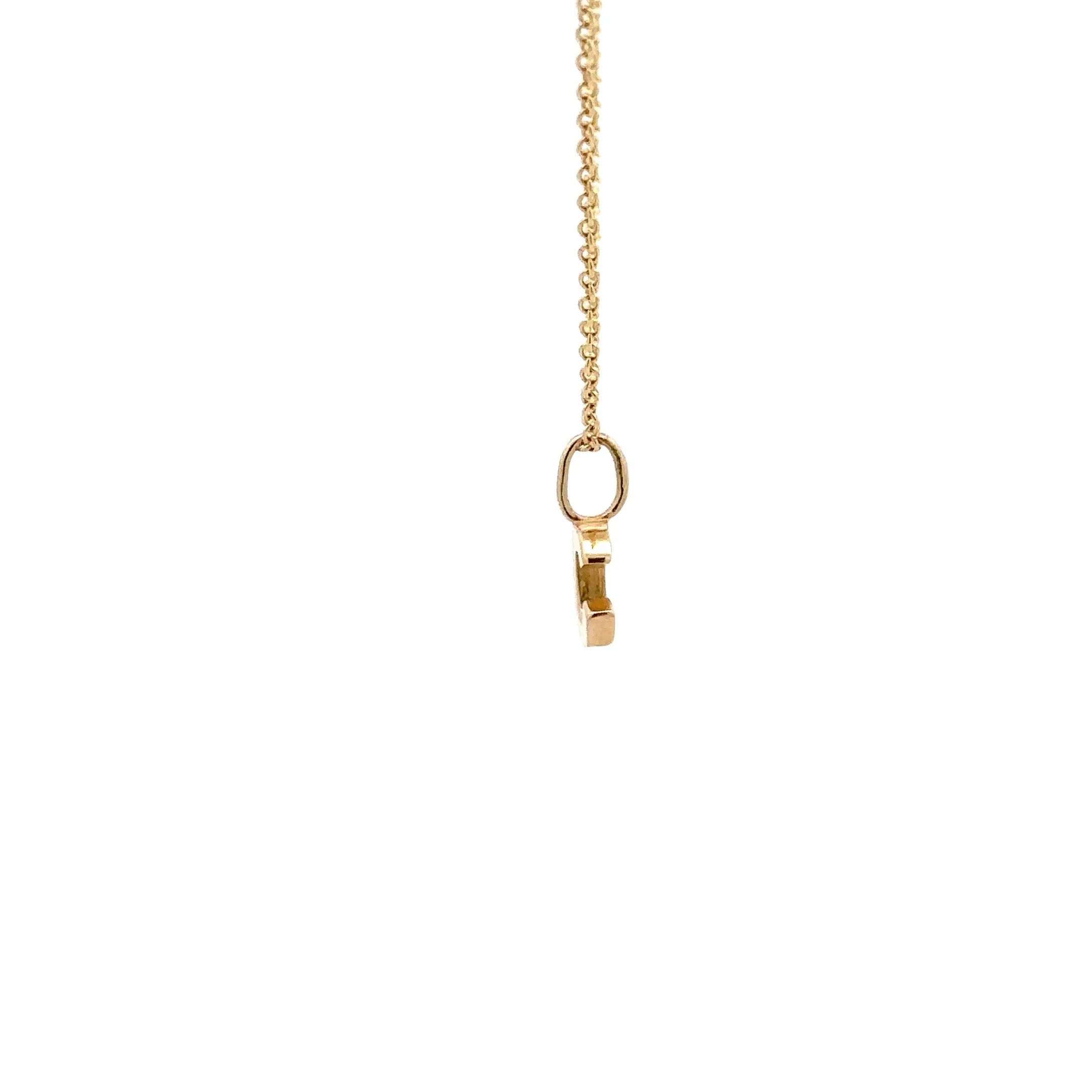 WD1306 14kt Yellow Gold Uppercase A-Z Letter Pendants