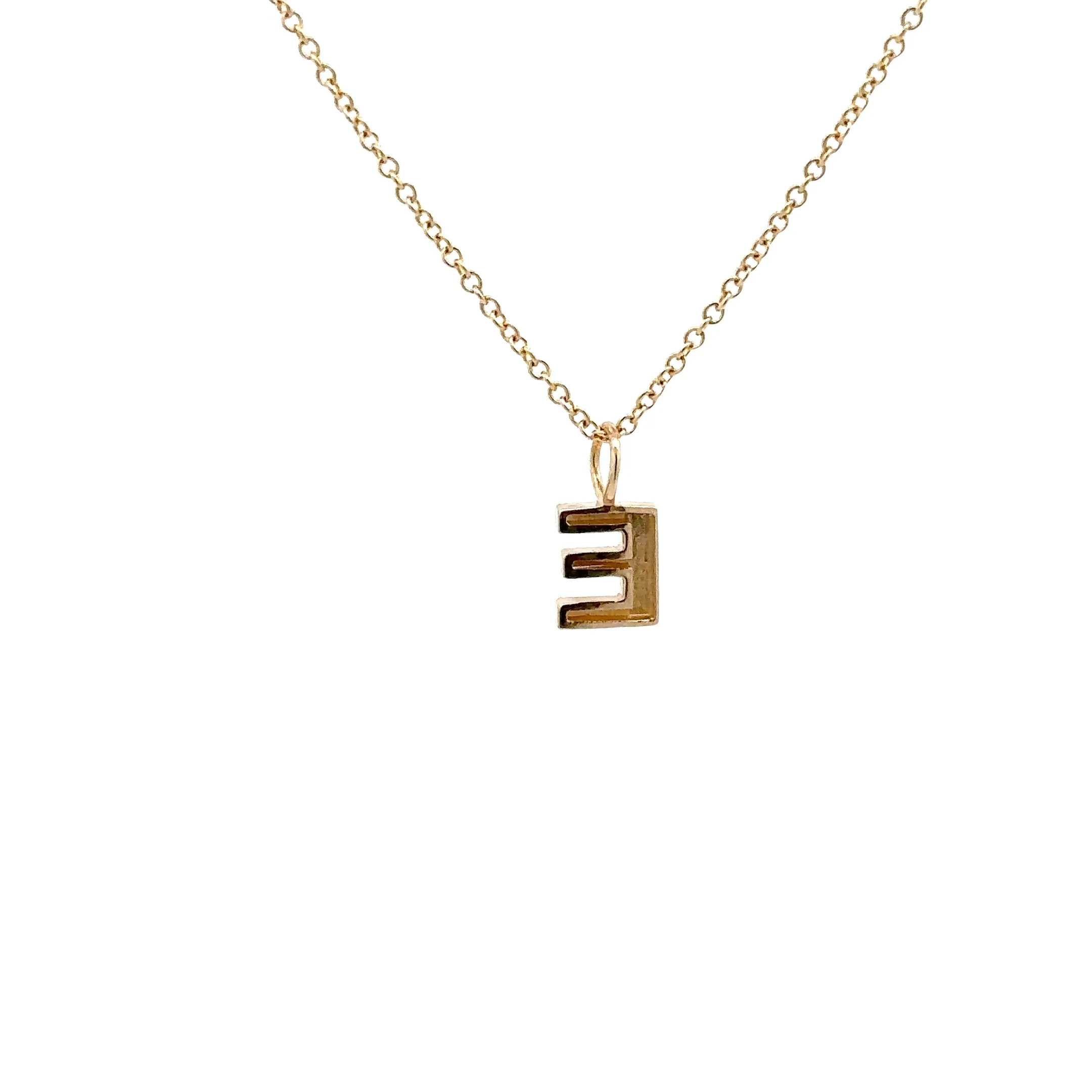 WD1306 14kt Yellow Gold Uppercase A-Z Letter Pendants