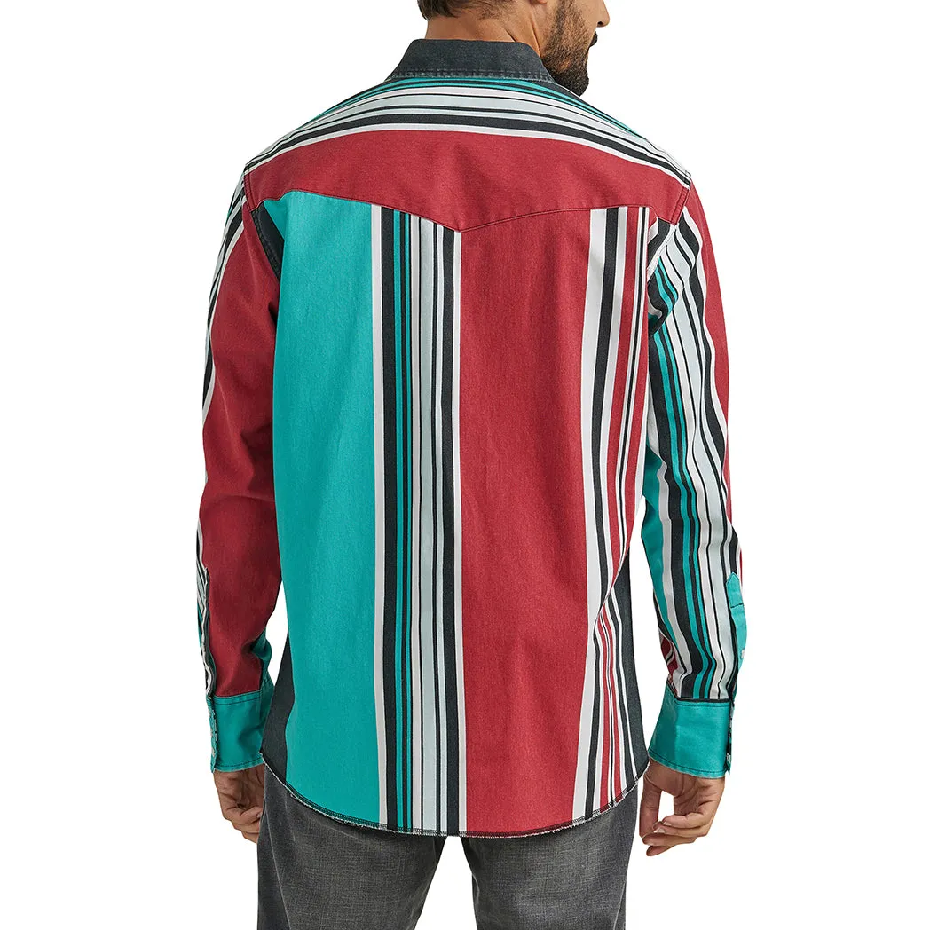 Wrangler Men's Multi Stripe Long Sleeve Shirt