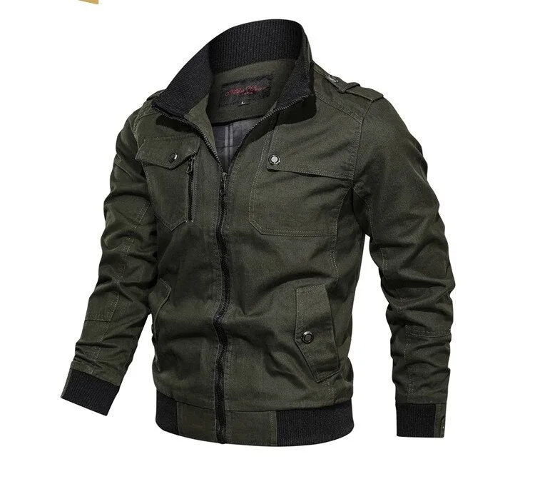 Xituodai Causal Jacket Men Bomber Jackets Autumn Fashion Pilot Coat Army Men's Cargo Flight Coats Male Windbreaker Jacket Milita