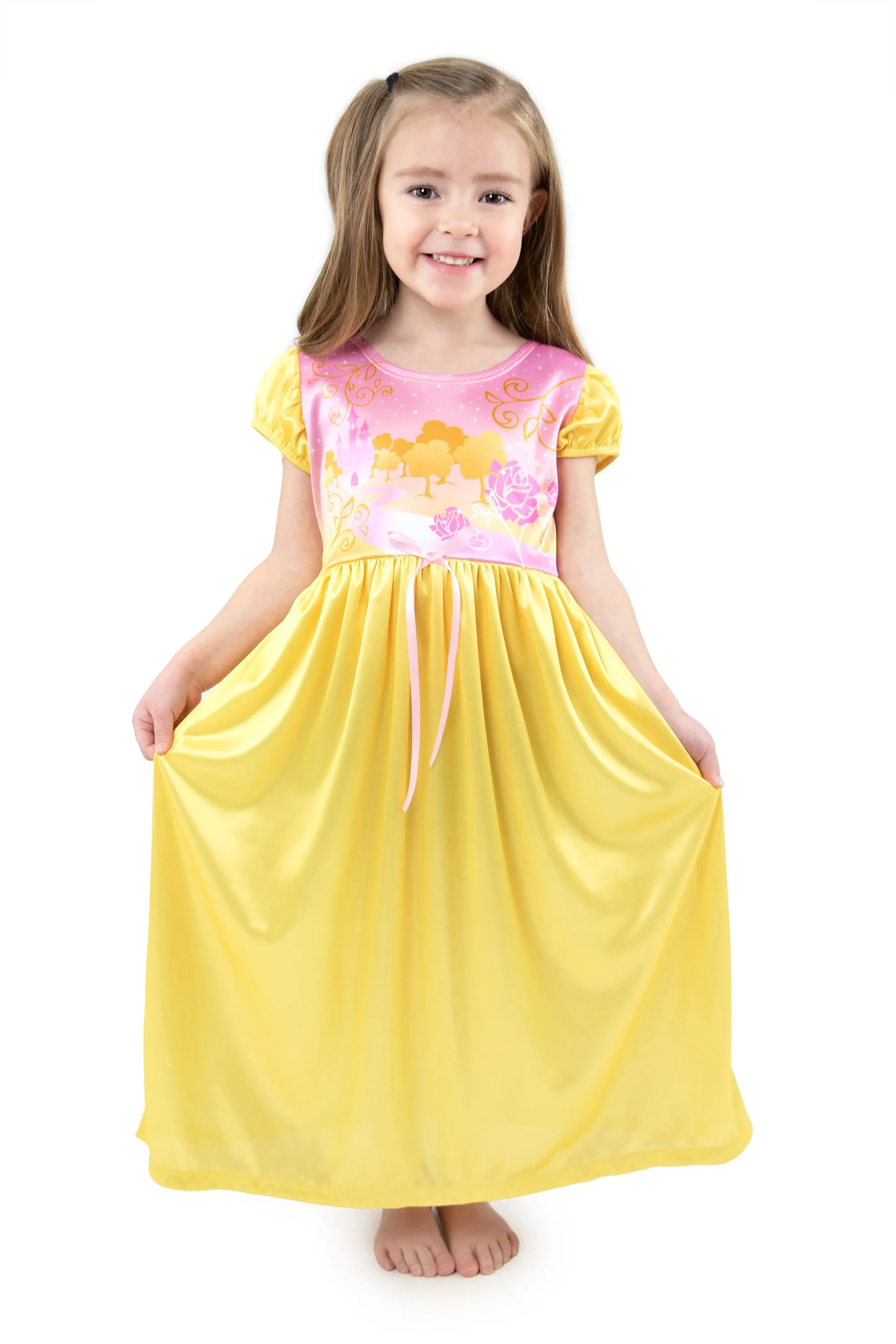 Yellow Beauty Nightgown with Yellow Robe